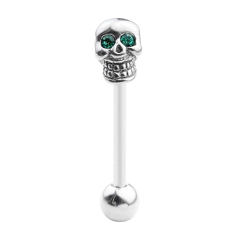 Piercing tête de mort Piercing en cristal pour femme Langue et Mamelon