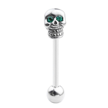 Piercing tête de mort Piercing en cristal pour femme Langue et Mamelon
