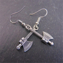 Boucles d'oreilles de hache Viking