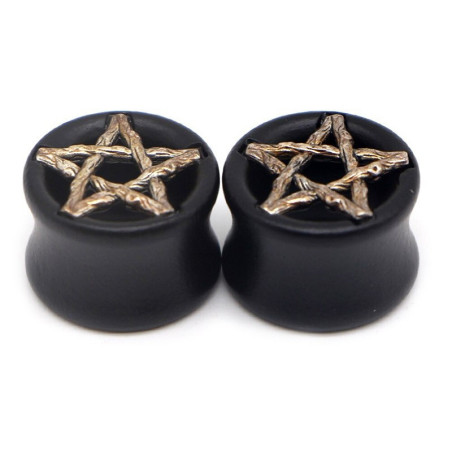 Bouchons extensseurs d'oreilles tête de mort  ou étoile du diable article- modele 1 details