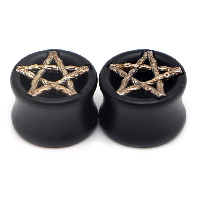 Bouchons extenseurs d'oreilles tête de mort ou étoile du diable!