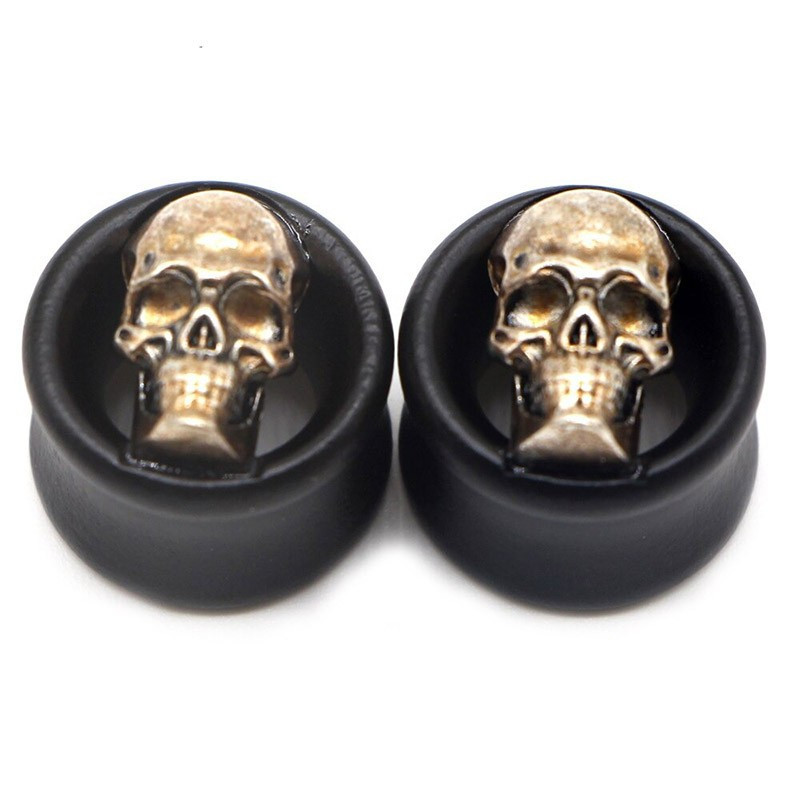 Bouchons extenseurs d'oreilles tête de mort ou étoile du diable!