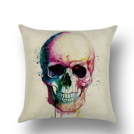Housse de coussin tête de mort motifs crâne nombreux modèles au choix!