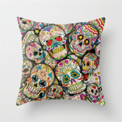 Housse de coussin tête de mort motifs crâne nombreux modèles au choix!
