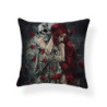 Magnifique Housse de coussin tête de mort Santa Muerte 