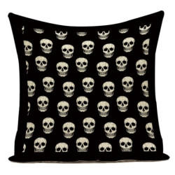 Magnifique Housse de coussin tête de mort crâne gothique
