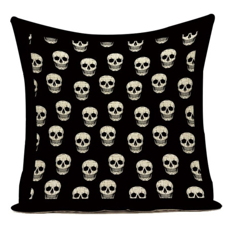 Magnifique Housse de coussin tête de mort crâne gothique