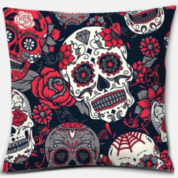 Housse de coussin tête de mort Crâne Mexicains  - Nombreux modèles !