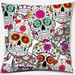 Housse de coussin tête de mort Crâne Mexicains  - Nombreux modèles !