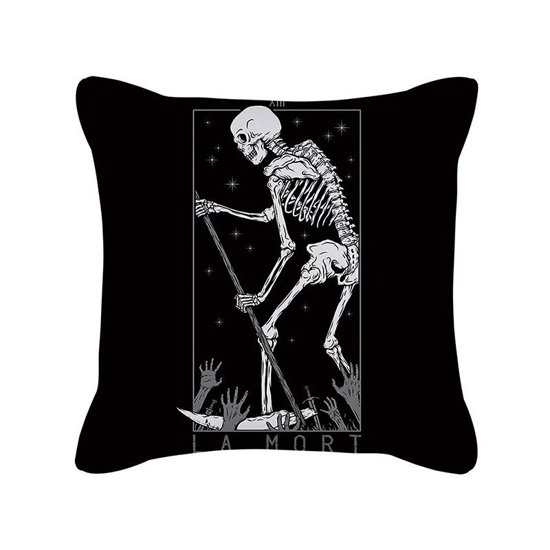 Housse de coussin tête de mort style gothique - 12 modèles originaux !