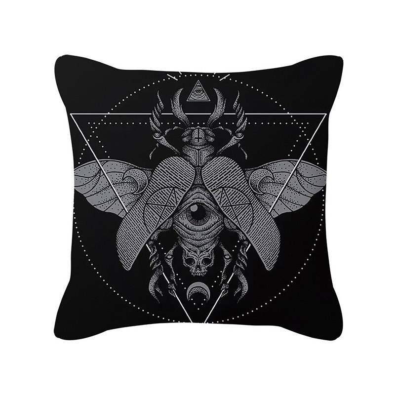 Housse de coussin tête de mort style gothique - 12 modèles originaux !