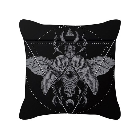 Housse de coussin tête de mort style gothique - 12 modèles originaux !