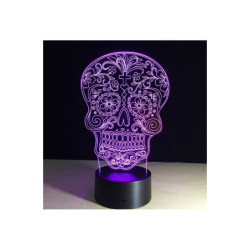 Lampe tête de mort lampe 3D en acrylique illusion d'hologramme !
