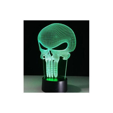 Lampe tête de mort lampe 3D en acrylique illusion d'hologramme !