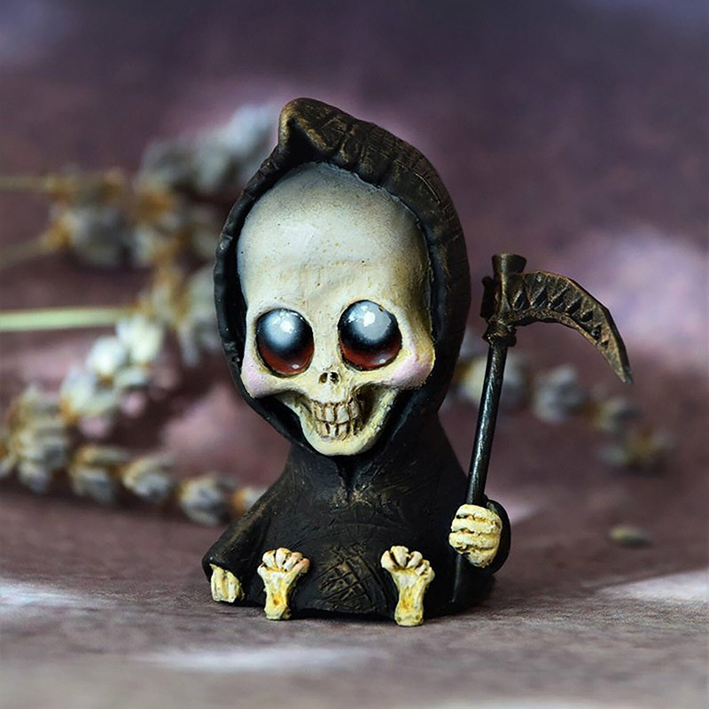 Mini crâne Mignon Tête de mort artisanal en résine - modele 1