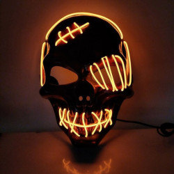 Masque tête de mort masque fantôme à lumière LED