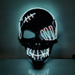 Masque tête de mort masque fantôme à lumière LED