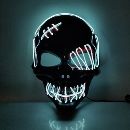 Masque tête de mort masque fantôme à lumière LED