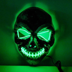 Lampe tête de mort masque faciaux de fantôme halloween à lumière LED