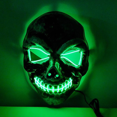 Lampe tête de mort masque faciaux de fantôme halloween à lumière LED