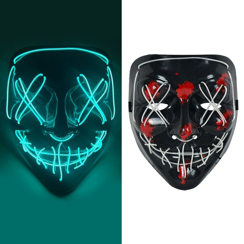 Manifique Masque tête de mort masques lumineux pour Halloween