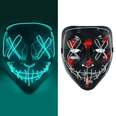 Manifique Masque tête de mort masques lumineux pour Halloween