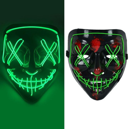 Manifique Masque tête de mort masques lumineux pour Halloween
