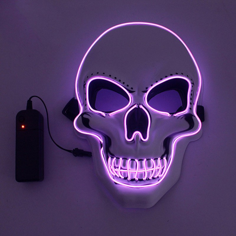 Masque tête de mort masque crâne lumineux LED