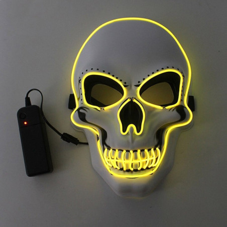 Masque tête de mort masque crâne lumineux LED