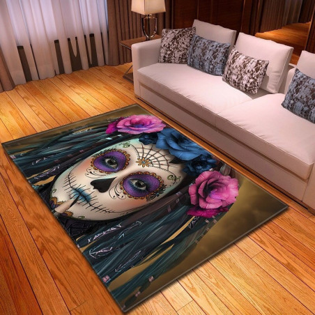 Magnifiques Tapis tête de mort Santa Muerte - 3 modèles au choix !