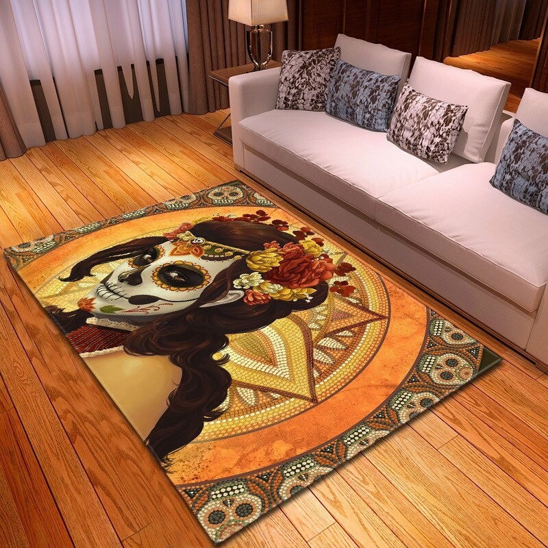 Magnifiques Tapis tête de mort Santa Muerte - 3 modèles au choix !
