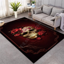 Tapis tête de mort crâne