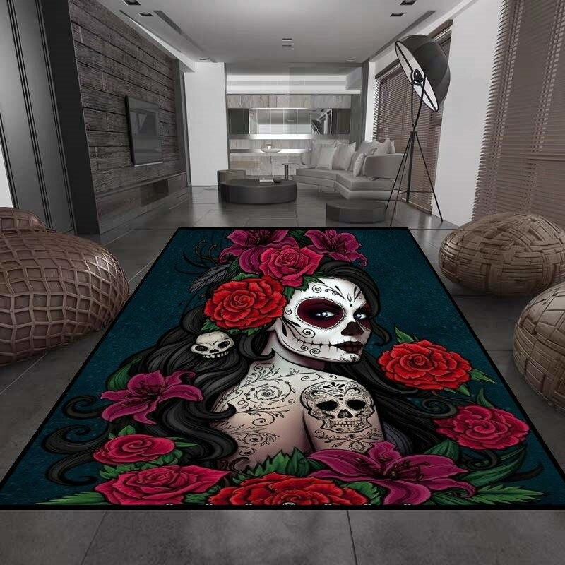 Tapis tête de mort Santa Muerte - 8 modèles au choix !