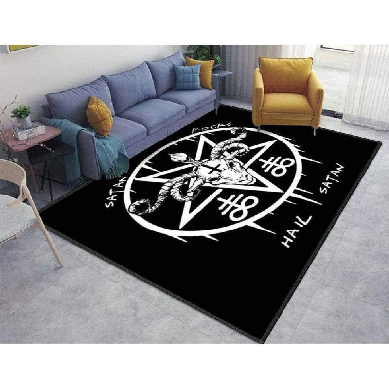 Tapis tête de mort crâne de démons