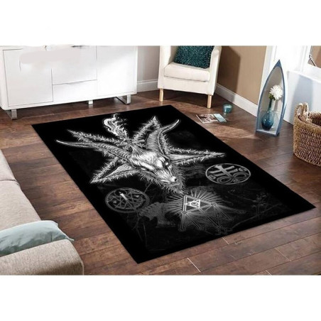 Tapis tête de mort crâne de démons