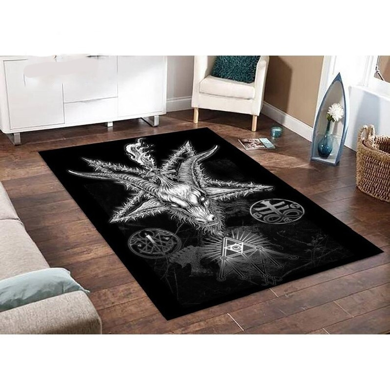 Tapis tête de mort crâne de démons