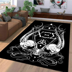 Tapis tête de mort crâne de démons