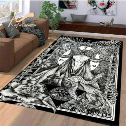 Tapis tête de mort crâne de démons