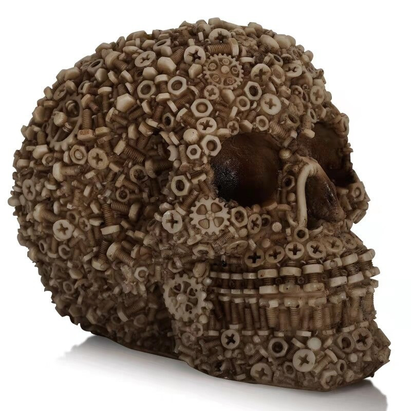 Crâne Tête de mort Style Mécanique en résine - modèle 2