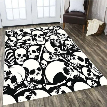 Tapis tête de mort multiples crânes - 6 modèles au choix !