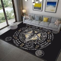 Tapis tête de mort gothiques antidérapant
