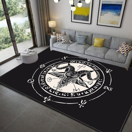 Tapis tête de mort gothiques antidérapant