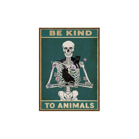 Poster tête de mort crâne avec message spirituel et drôle