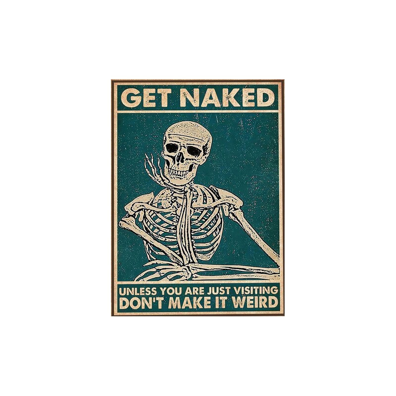 Poster tête de mort crâne avec message spirituel et drôle