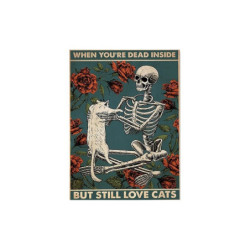 Poster tête de mort crâne avec message spirituel et drôle