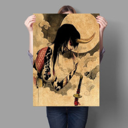 Poster tête de mort amie du diable ou sorcière - 10 modèles au choix !