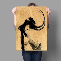 Poster tête de mort amie du diable ou sorcière - 10 modèles au choix !