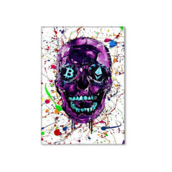 Poster tête de mort crâne moderne et abstrait - sans cadre