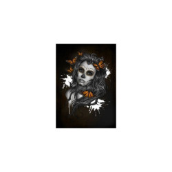 Poster affiche abstraite tête de mort Santa Muerte - sans cadre