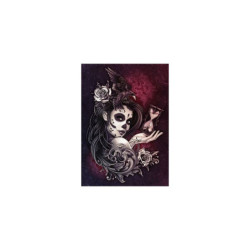 Poster affiche abstraite tête de mort Santa Muerte - sans cadre